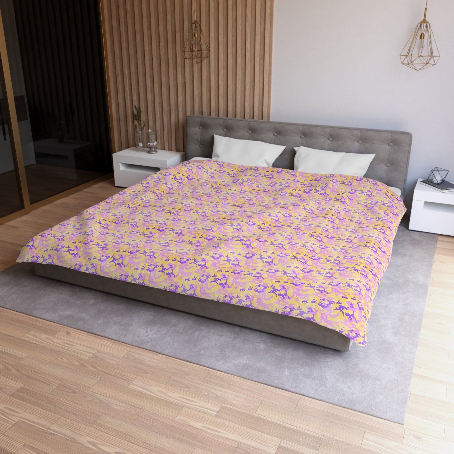 Peach Sorbet Camo Duvet Bedding Set