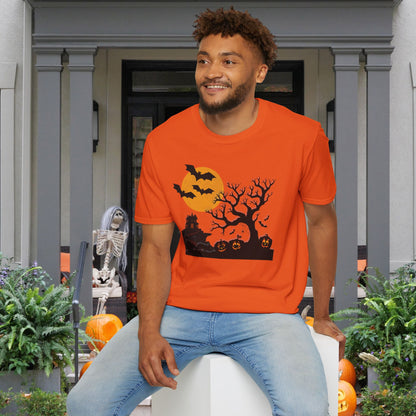 Spooky House & Graveyard Adult T-shirt