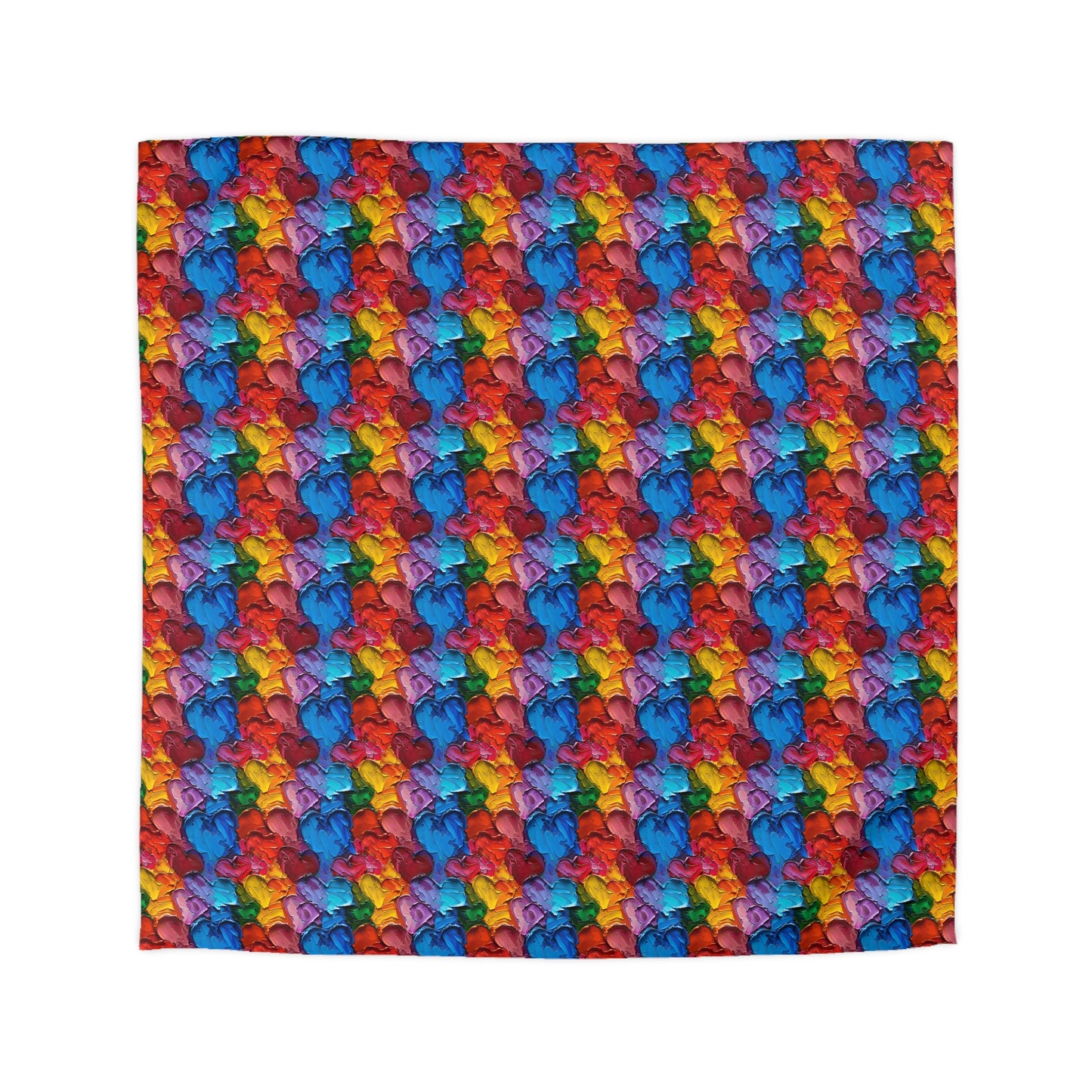 Palette Knife Hearts Microfiber Duvet Cover