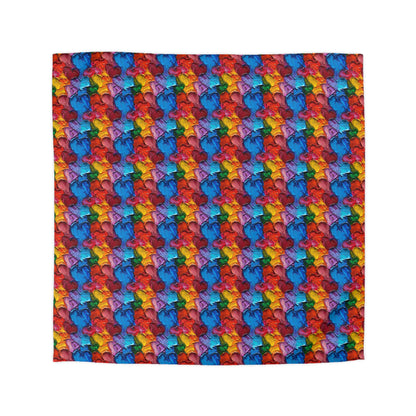 Palette Knife Hearts Microfiber Duvet Cover