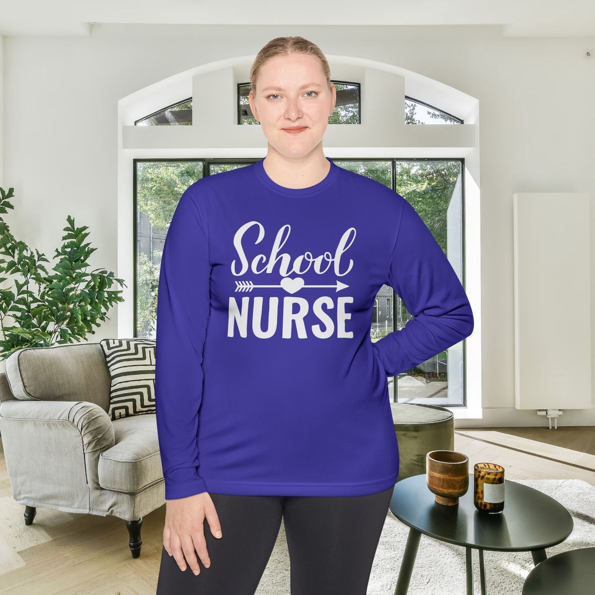 School Nurse Adult Long Sleeve Tee
