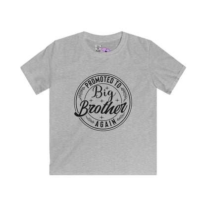 Promoted To Big Brother Again (Circle) Youth Softstyle Tee