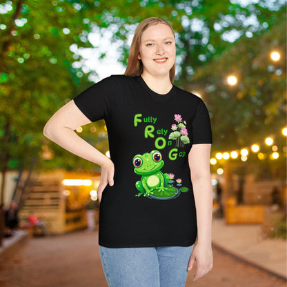 Fully Rely On God Frog Meaning Adult T-shirt