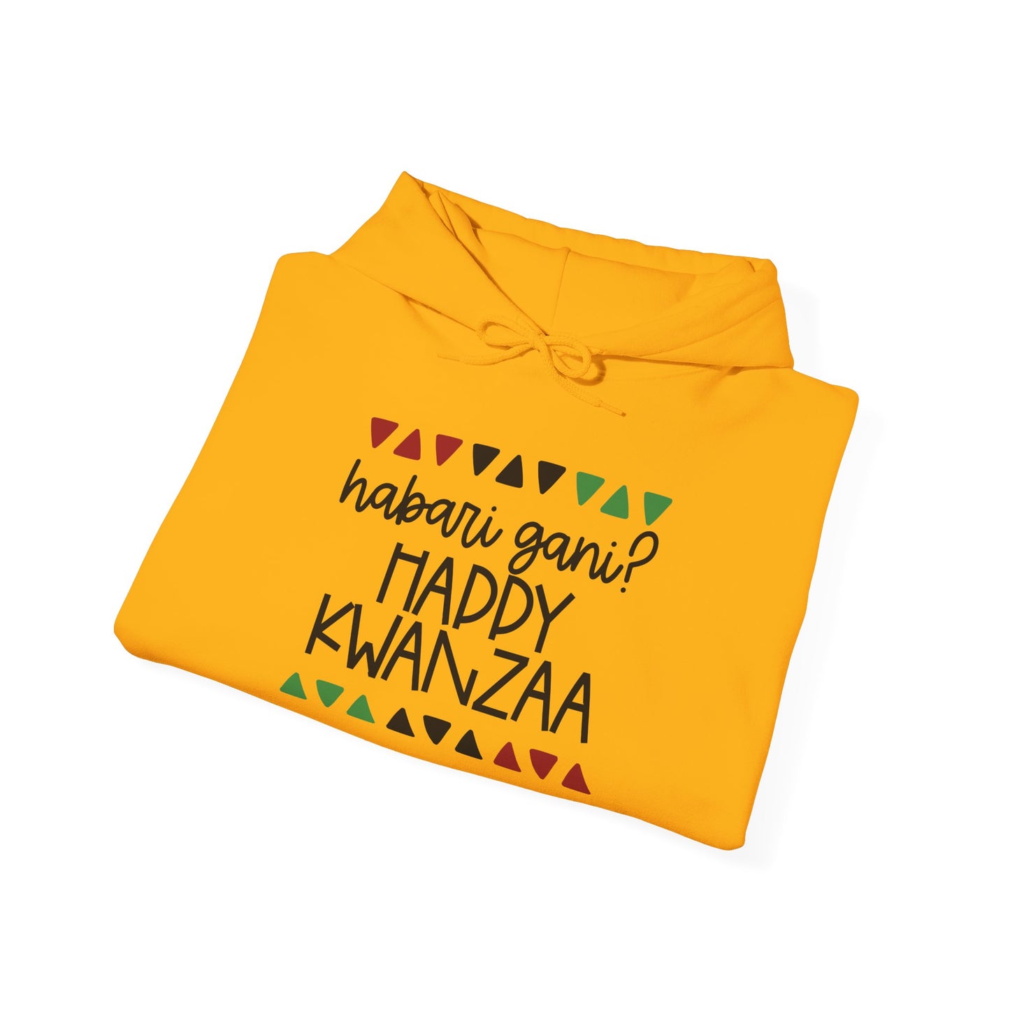 Habari Gani? Happy Kwanzaa Adult Heavy Blend™ Hooded Sweatshirt