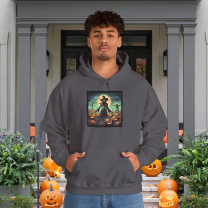 Halloween Scarecrow w/Pumpkins 4 Heavy Blend™ Hooded Sweatshirt