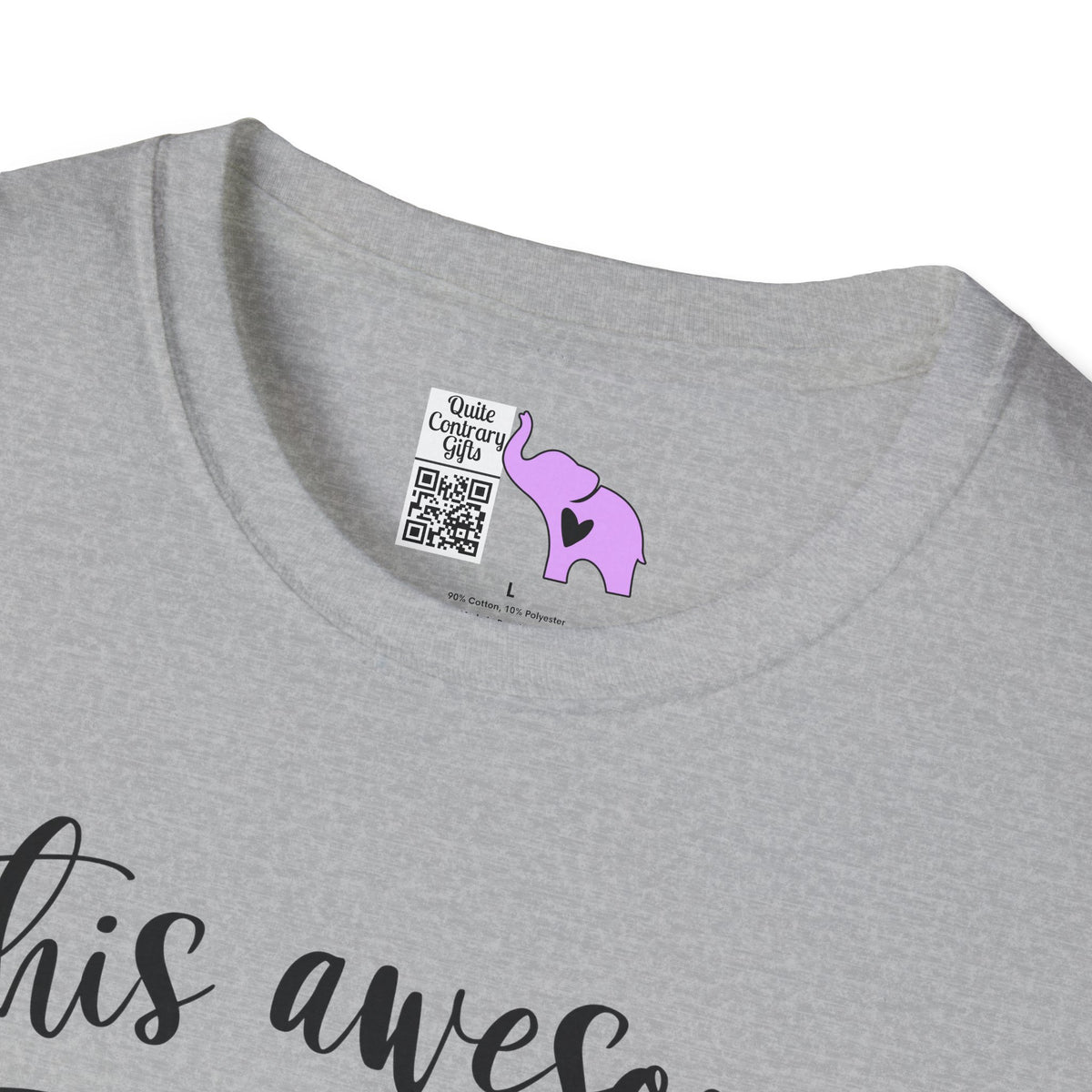 This Awesome Dad Belongs To... Adult T-shirt (Personalizable)