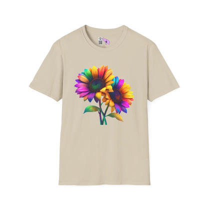 Colorburst Flowers Adult T-shirt