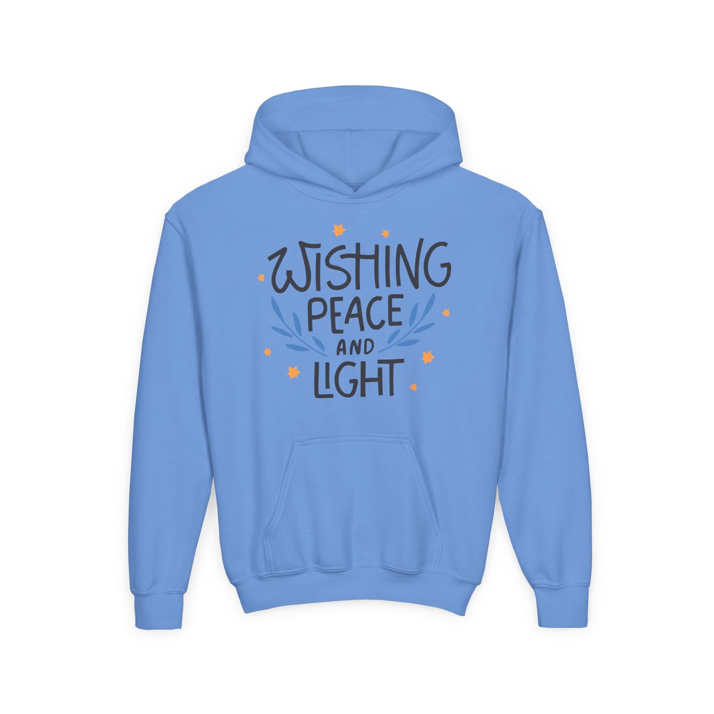 Hanukkah Wishing Peace & Light 3 Youth Hoodie