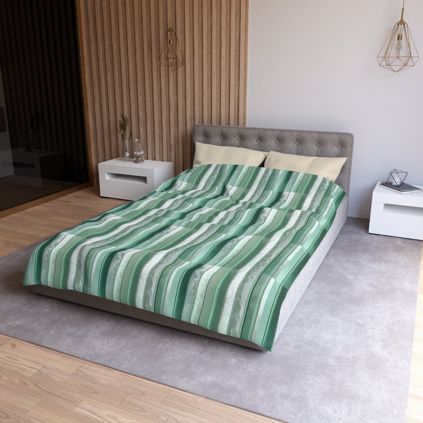 Seafoam Glass Microfiber Duvet Cover