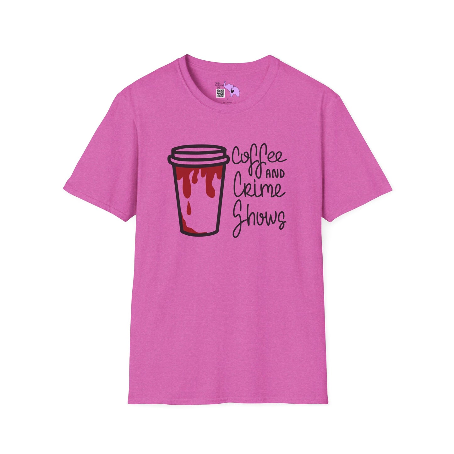 Coffee and Crime Shows Adult T-shirt