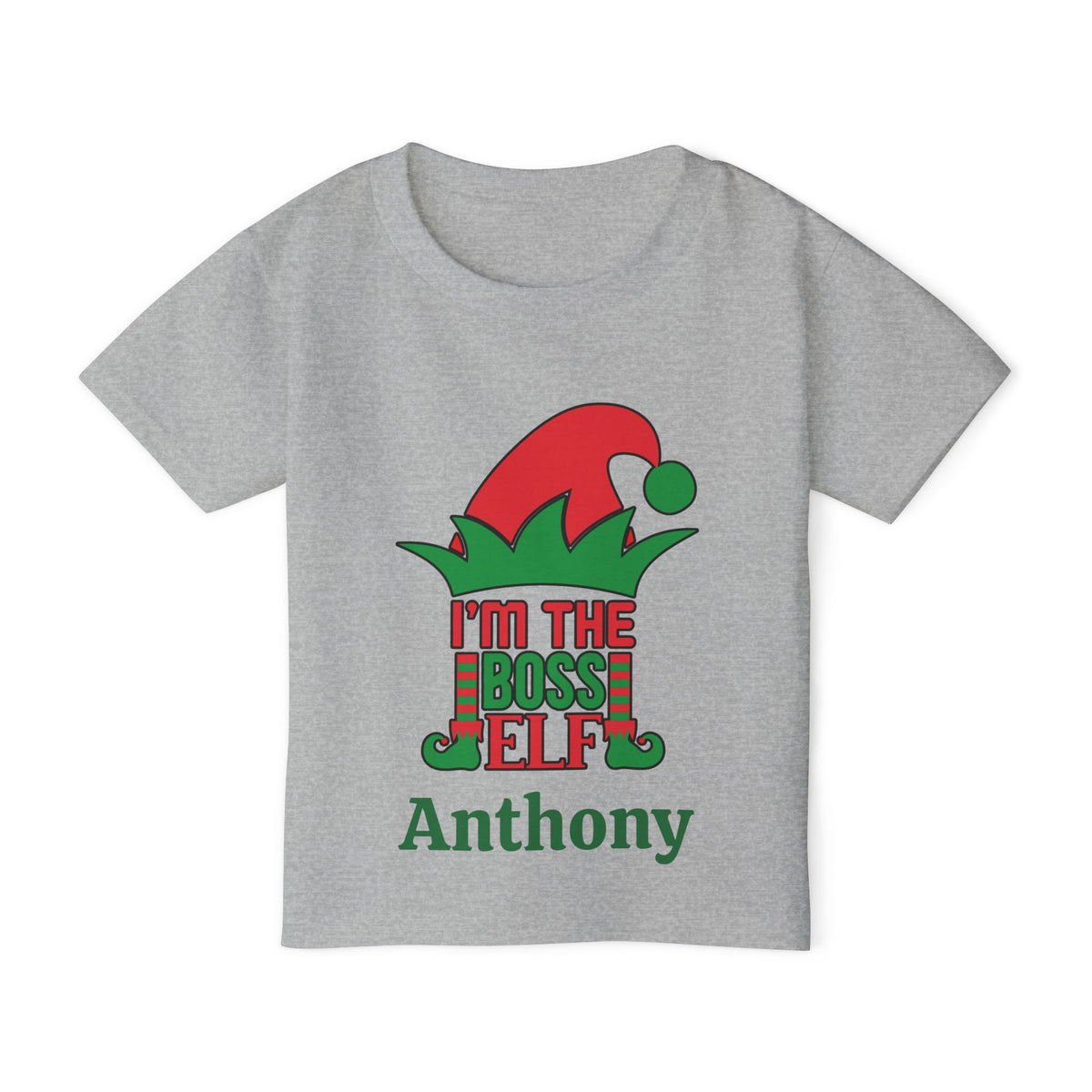 I'm The Boss Elf Personalized Heavy Cotton™ Toddler T-shirt