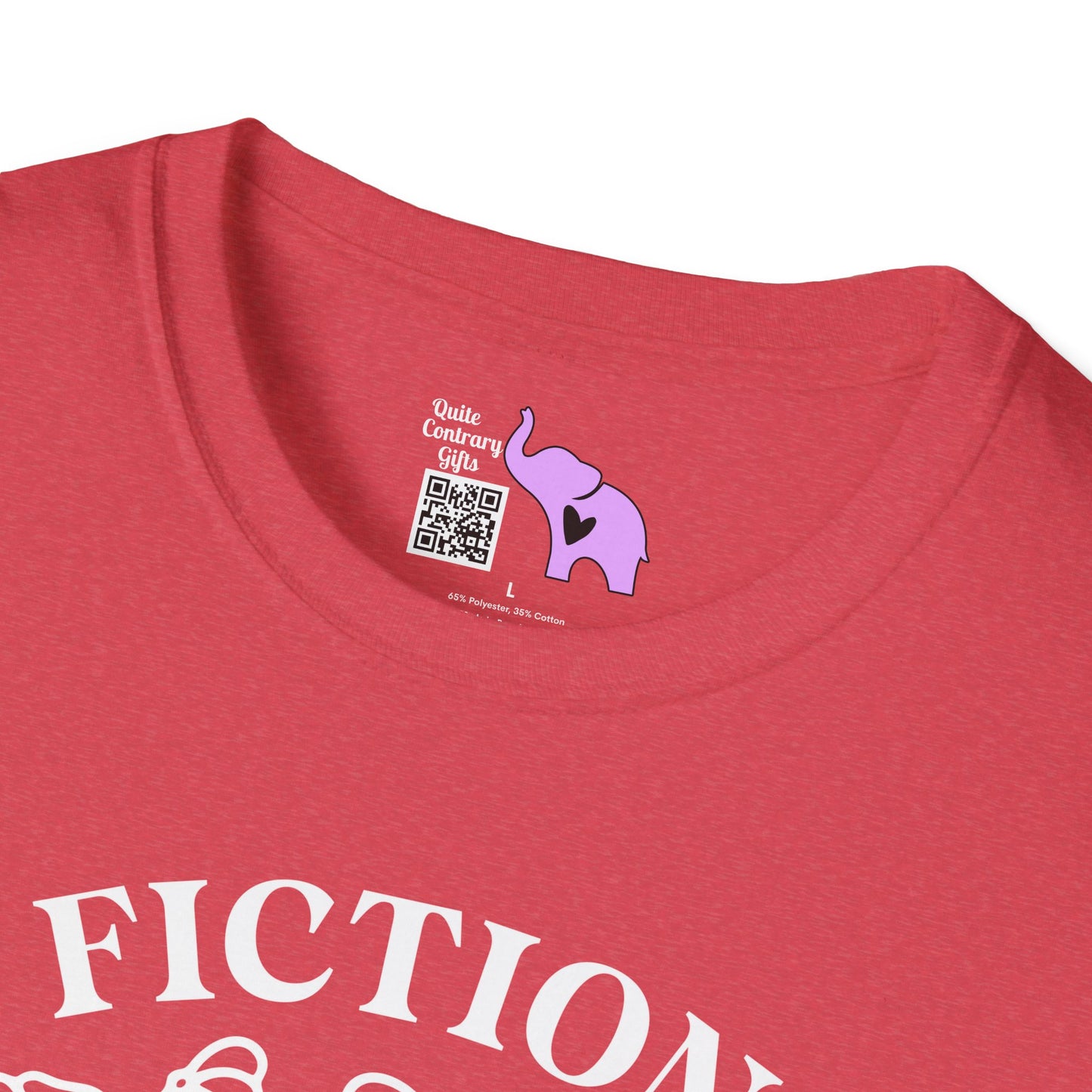 Fiction Addiction (Flowers, Open Book) Adult T-shirt