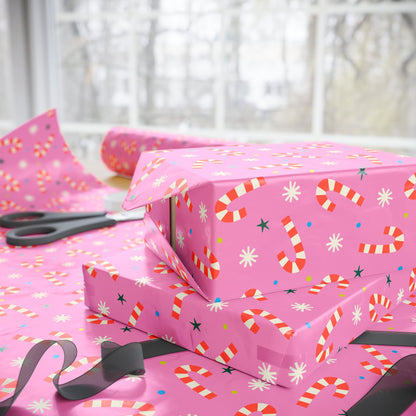 Peppermint Wishes Wrapping Paper