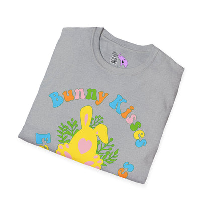 Bunny Kisses Easter Wishes Adult T-shirt