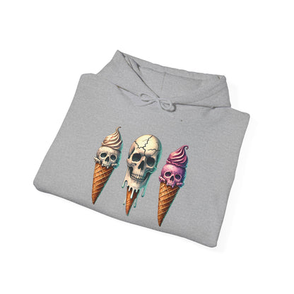 Ice Cream Cone Skull Heavy Blend™ Hooded Sweatshirt