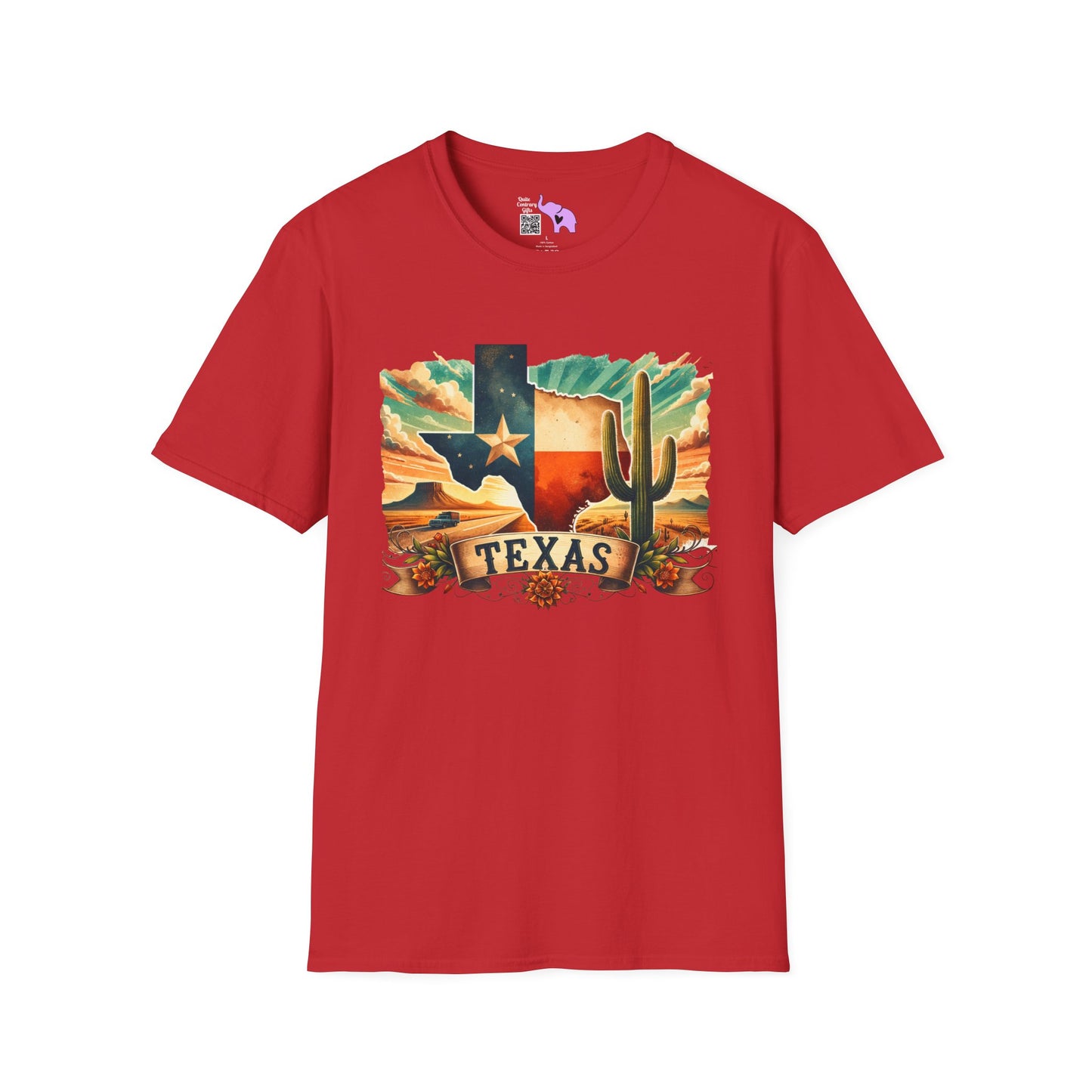 Texas Desert Roads 4 Adult T-shirt