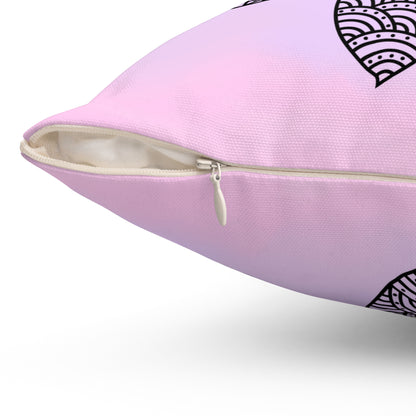 Serene Bloom Throw Pillow