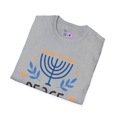 Hanukkah Peace Love & Miracles 1 Adult T-shirt