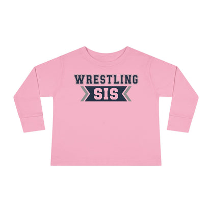 Wrestling Sis Toddler Long Sleeve Tee