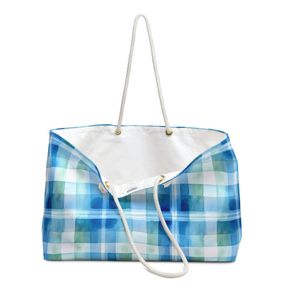 Ocean Sunset Plaid Weekender Bag