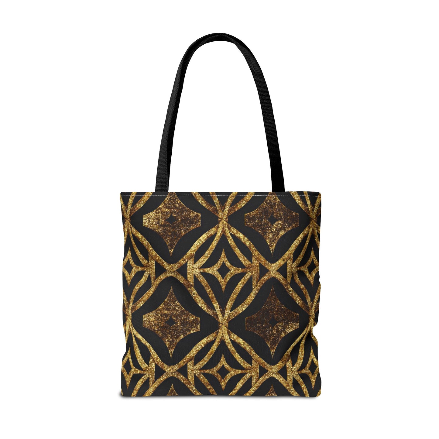 Golden Star Lattice Canvas Tote Bag