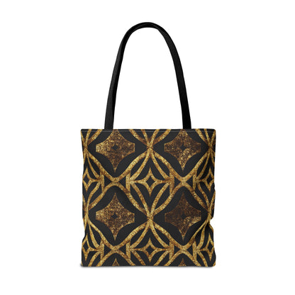 Golden Star Lattice Canvas Tote Bag