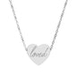 'loved' Engraved Heart Necklace