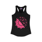 Sunflower & Butterflies Breast Cancer Awareness Women's Ideal Racerback Tank