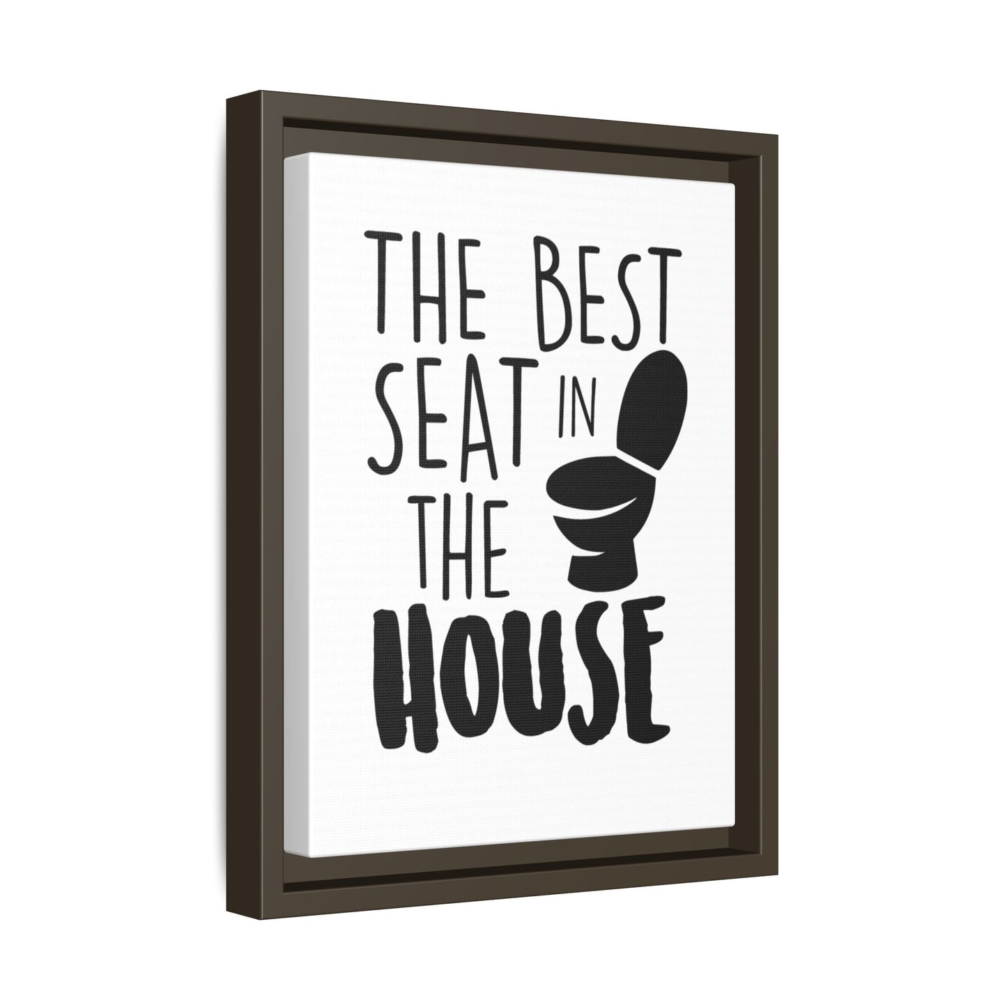The Best Seat In The House Framed Canvas Bathroom Art