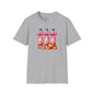 Pink Fizzy Drink w/Pumpkins Adult T-shirt