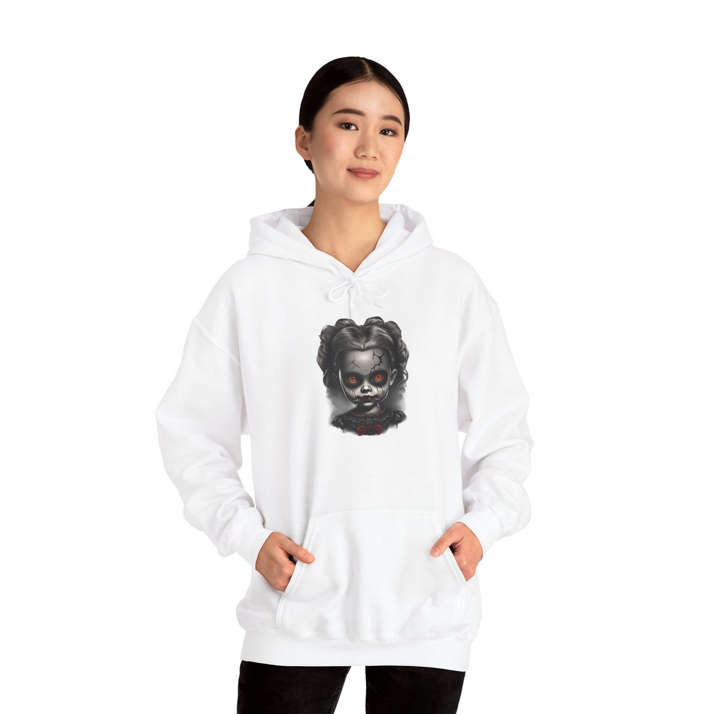 Creepy Doll 2 Heavy Blend™ Hooded Sweatshirt