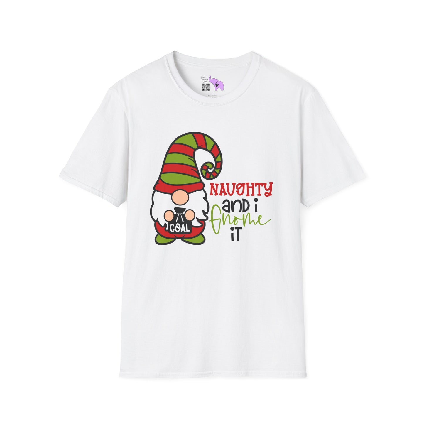 Naughty and I Gnome It Adult T-shirt