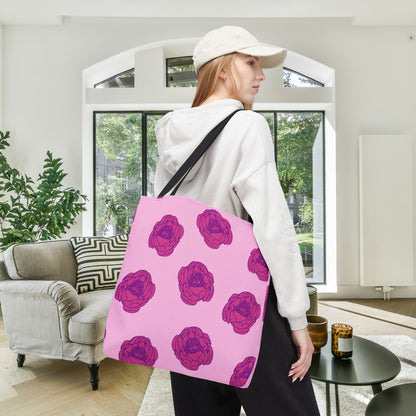 Rosy Dream Peonies Canvas Tote Bag