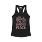 The Beach Is My Happy Place Women's Ideal Racerback Tank
