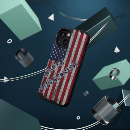 Never Surrender American Flag Impact-Resistant Cases