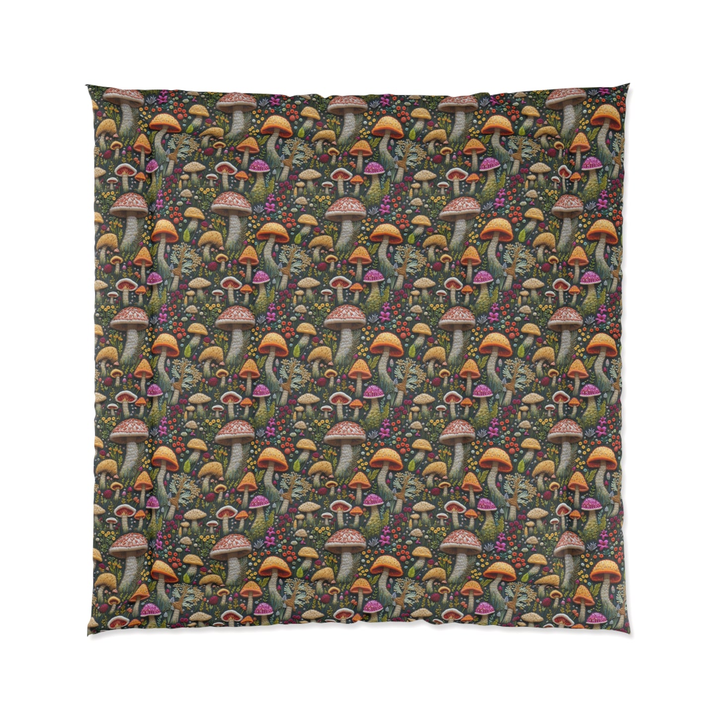 Whimsical Woodland Mushrooms Comforter