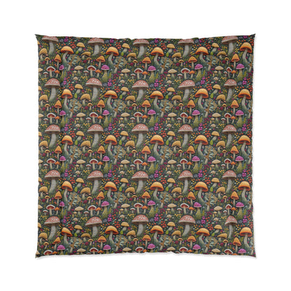Whimsical Woodland Mushrooms Comforter