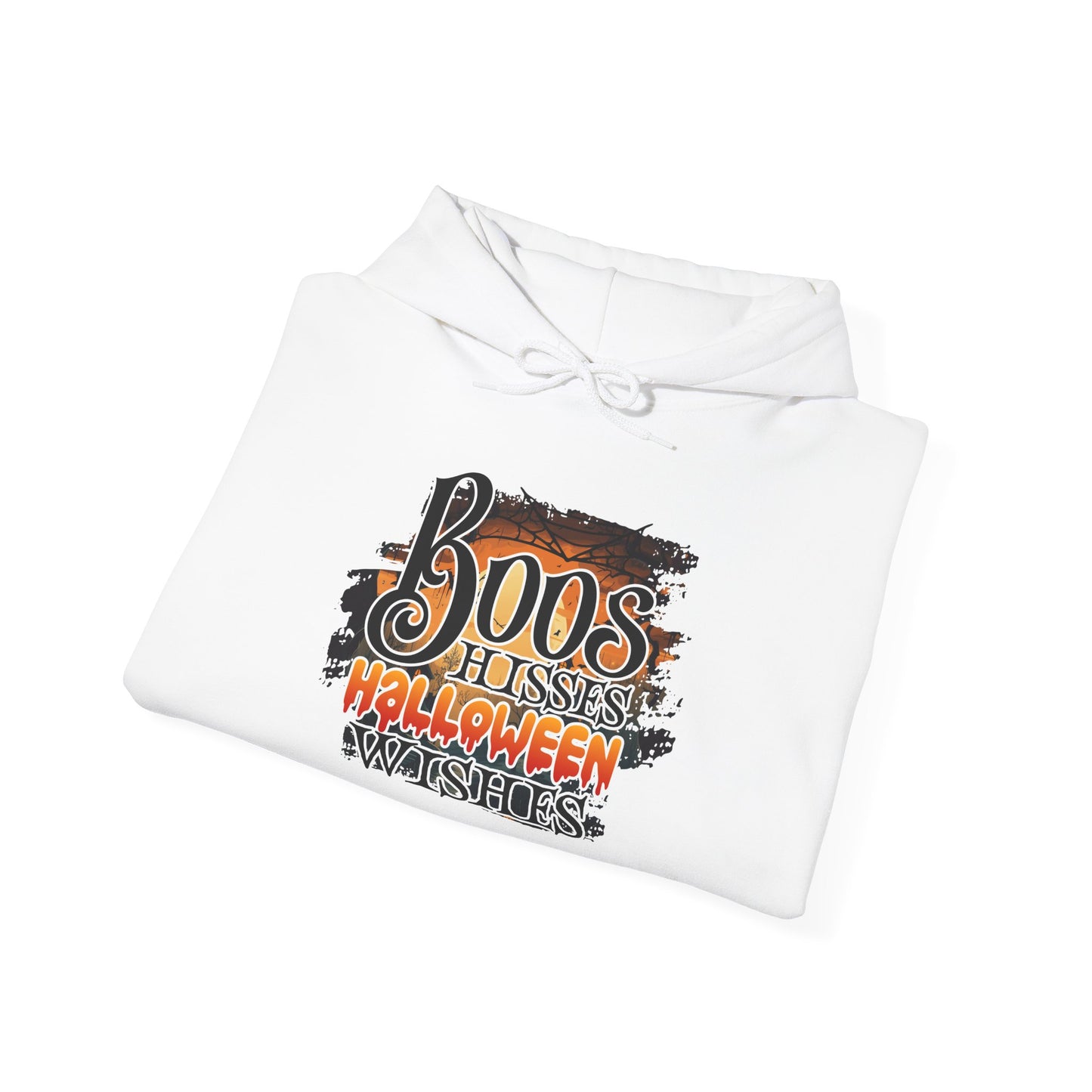 Boos Hisses Halloween Wishes Heavy Blend™ Hooded Sweatshirt