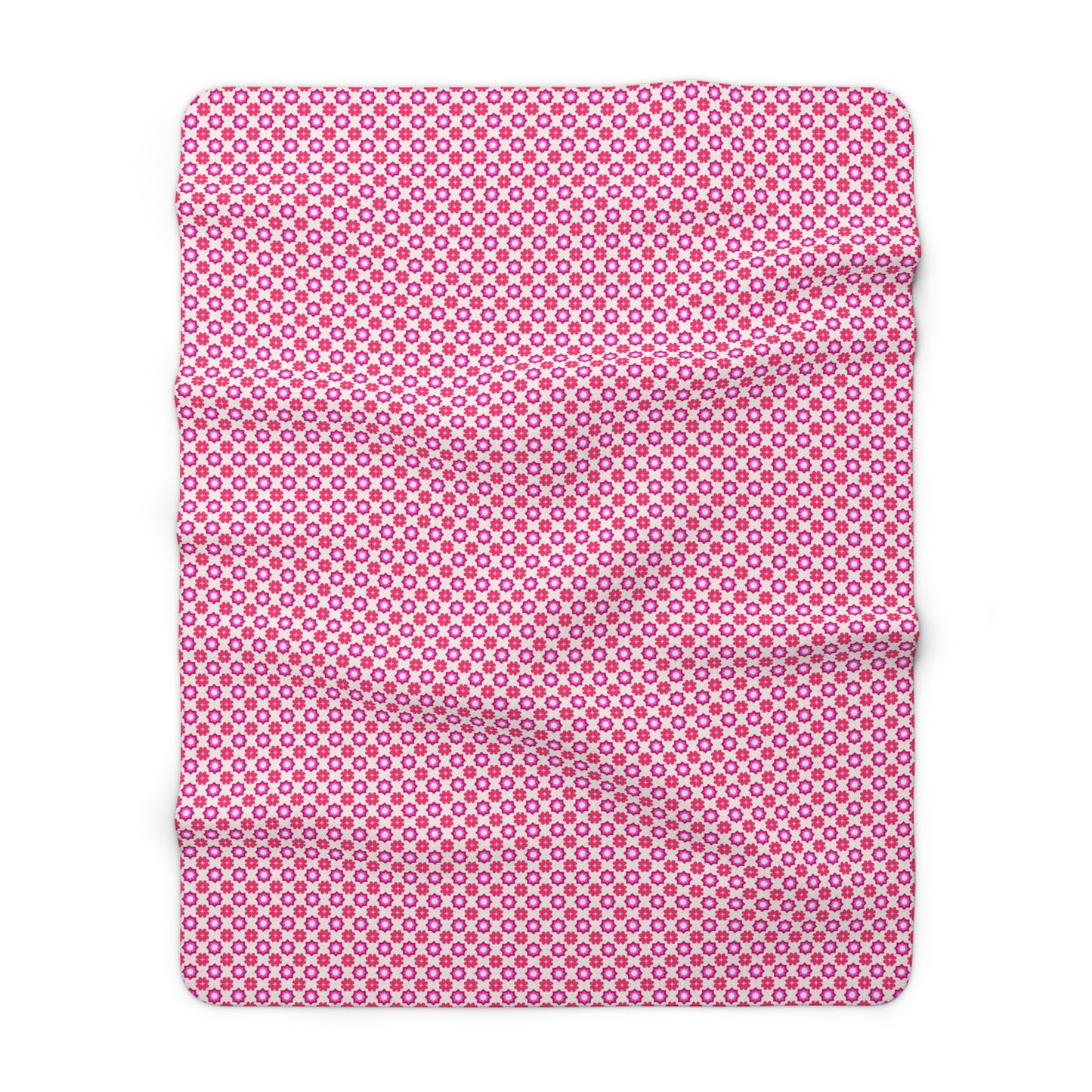 Rosy Star Garden Fleece Blanket