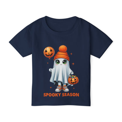 Spooky Season Ghost Trick-or-Treater Heavy Cotton™ Toddler T-shirt