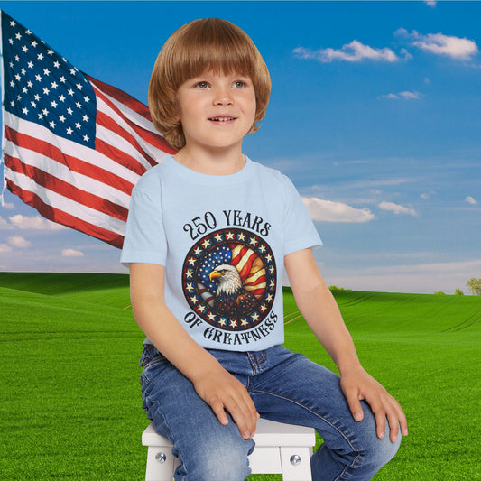 250 Years of Greatness (Stained Glass Eagle) Heavy Cotton™ Toddler T-shirt