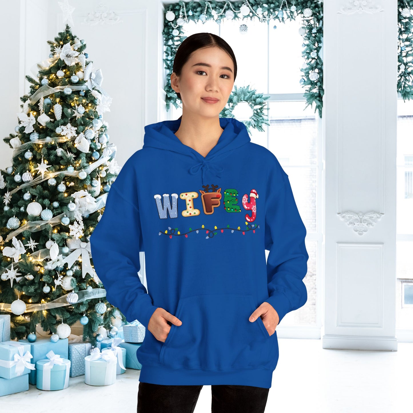 Christmas Wifey Adult Heavy Blend™ Hooded Sweatshirt