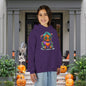 Patchwork Pumpkin Heart Youth Heavy Blend Hoodie