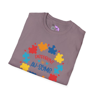 Different Is Awesome Autism Awarness Adult T-shirt