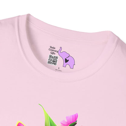 Cute Colorful Kitten in Flowers 2 T-shirt