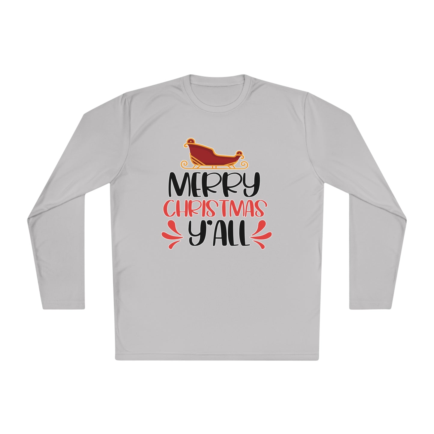 Merry Christmas Y'all Adult Long Sleeve Tee