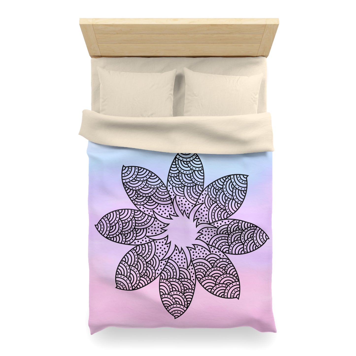 Serene Bloom Microfiber Duvet Cover