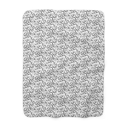 Grunge Scribbles Fleece Blanket