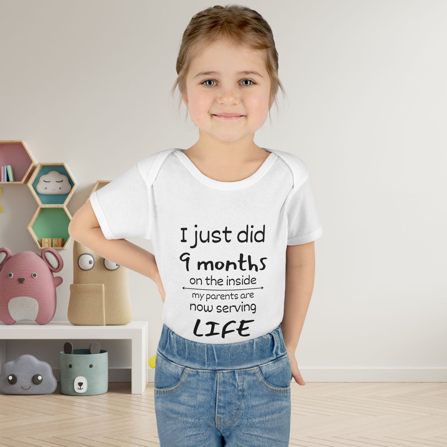 I Just Did 9 Months on the inside Infant Baby Rib Bodysuit
