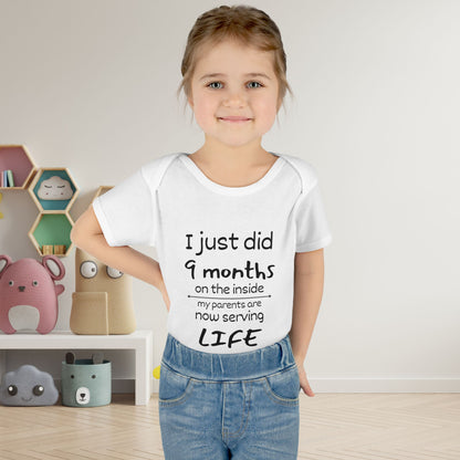 I Just Did 9 Months on the inside Infant Baby Rib Bodysuit